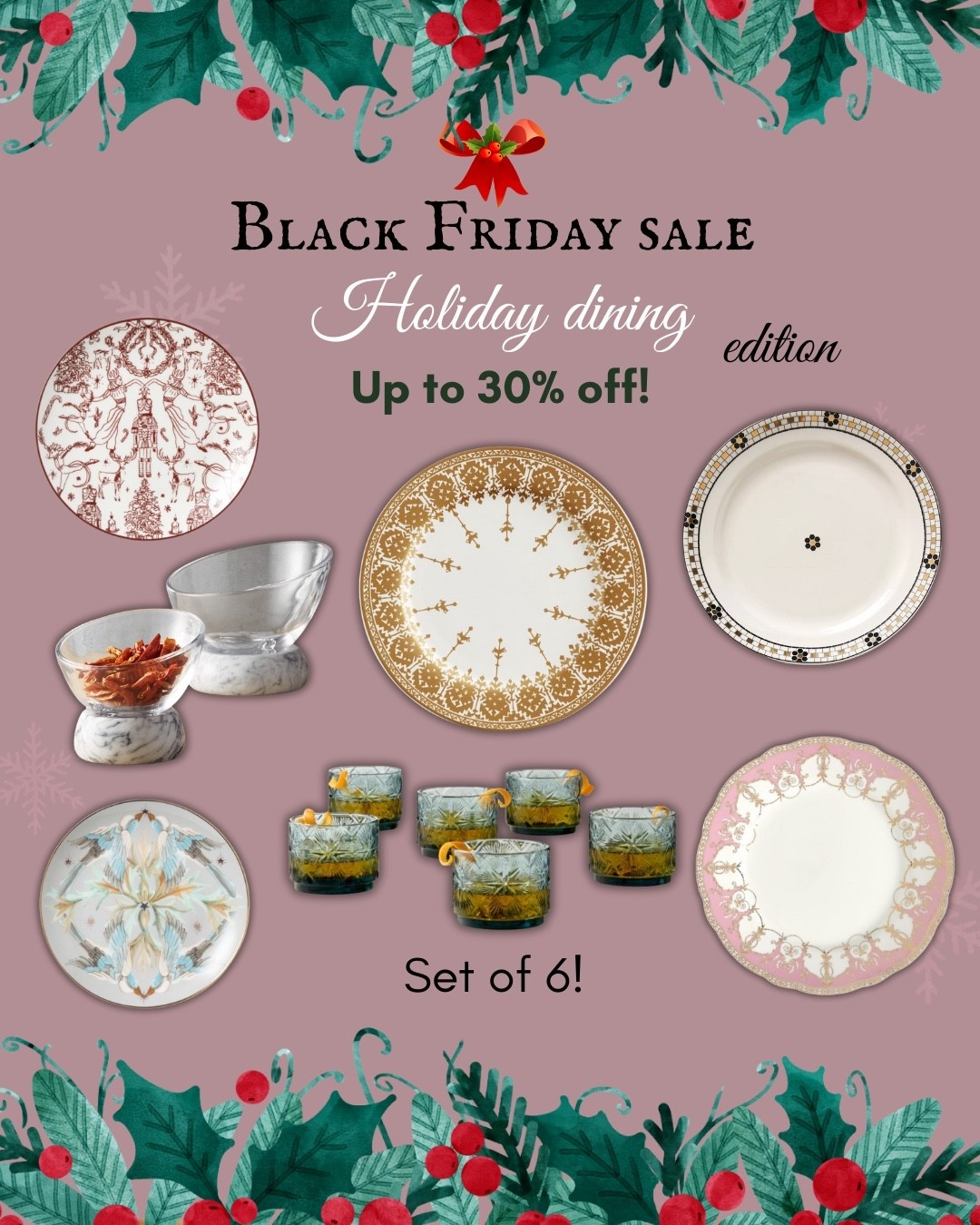 Best items for a great holiday dining experience! Wether you’re hosting friends or family or simply decorating the table for yourself these beautiful plates will make anyone happy 🍴🍽️🎄


#LTKCyberWeek #LTKSaleAlert #LTKSeasonal