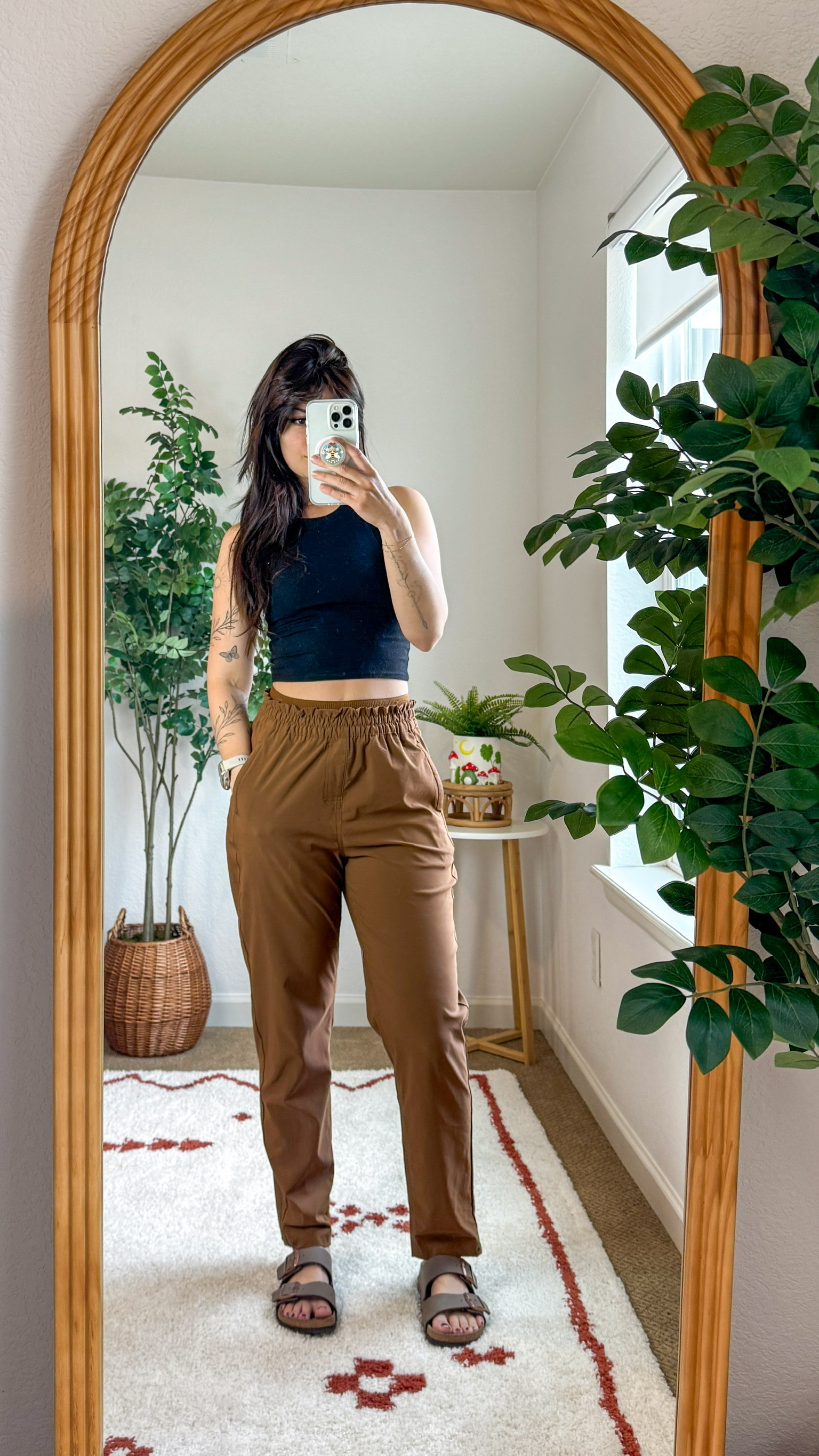 Cute and comfy outfit | Spring outfit | Prana | Athleisure | Outdoors outfit | Summer outfit

Wearing:
Prana wonderland rocks pant sepia 
Prana lotus high neck tank
Birkenstock Arizona birkibuc mocha

Phone case: 
Popsockets PlantCore Translucent Bee Boho
Popsockets iPhone MagSafe case shimmer

#LTKSeasonal #LTKActive #LTKStyleTip