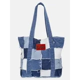 Kacey Lee Women's Denim Tote Bag, Denim Patchwork | Walmart (US)