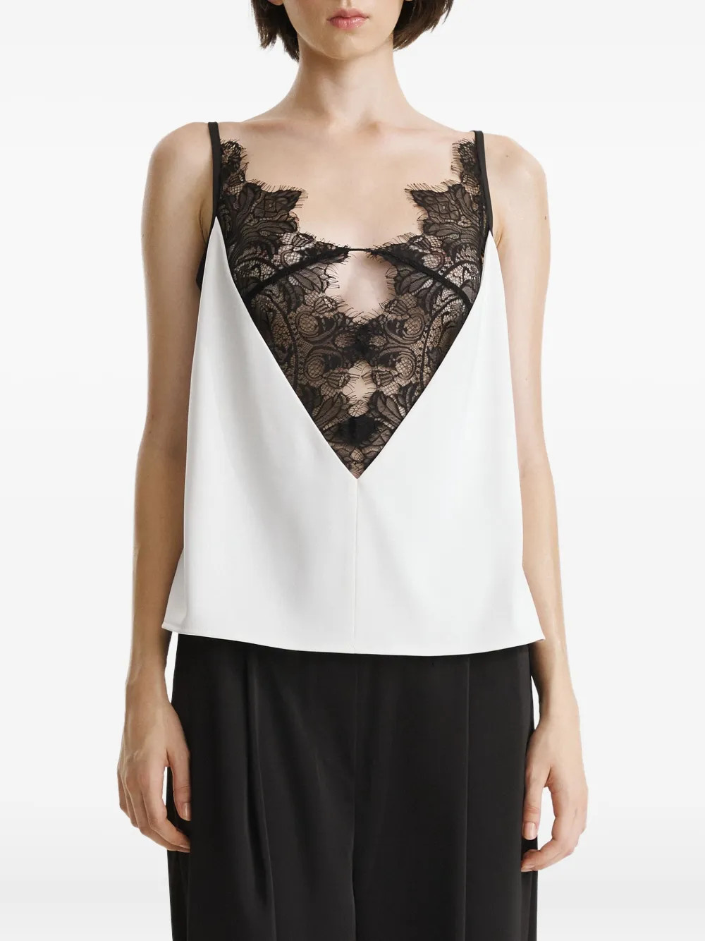 lace-insert top | Farfetch Global