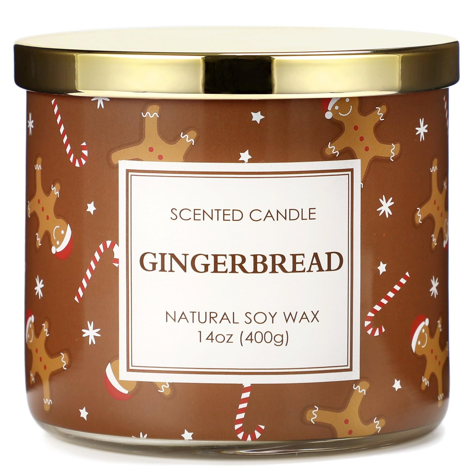 Christmas Candle, Christmas Gingerbread Candles, Candle Gifts for Women Xmas Decorations, Large 3... | Amazon (US)