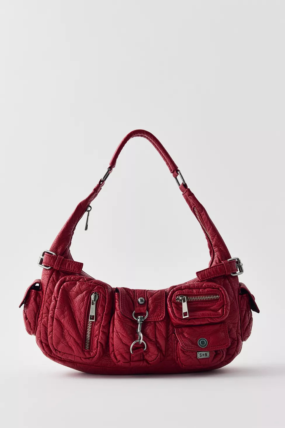 Silence + Noise Emily Washed Faux Leather Shoulder Bag | Urban Outfitters (US and RoW)