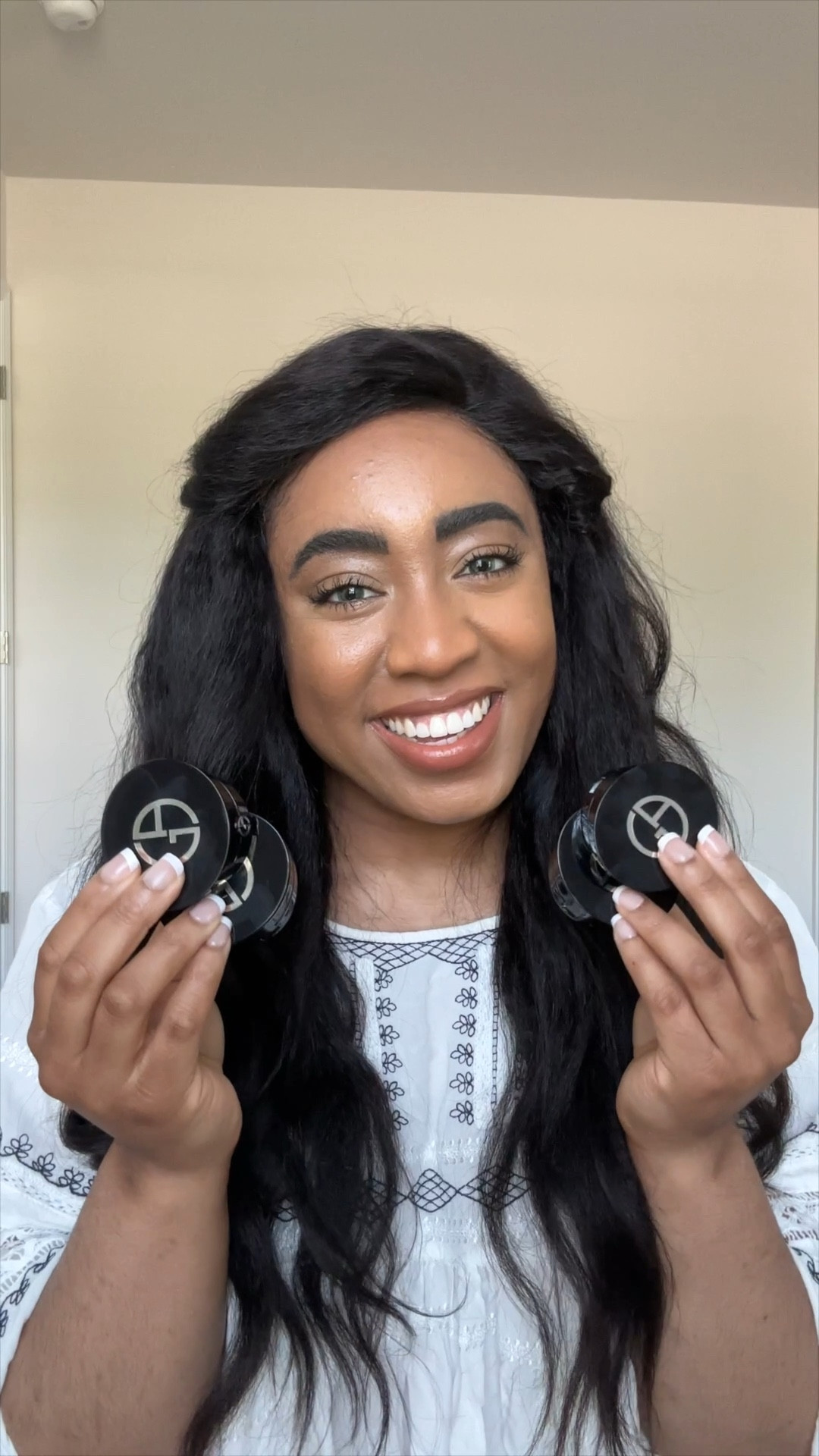 It’s like a blush AND highlighter in one! These sold out at Sephora once already and now I completely understand why. 

The Armani Beauty Luminous Silk blushes glide on so softly and give off the most sun-kissed, effortless glow! 

I love applying a little bit to my nose for an extra cute effect! These are also perfect for layering to achieve multiple different looks! 

Shop them here! 🫶🏽

*These blushes were gifted by Armani Beauty, however this post was not required of me to share. All opinions are my own!

#LTKbeauty #LTKFind #LTKunder50