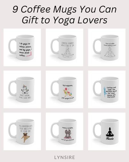 Custom and funny yoga mugs ☕️

Self care, self love, cozy vibes, gift ideas, yoga lovers, funny gifts, custom gift, coffee lover, tea, hot chocolate, that girl, it girl 

#LTKhome #LTKfitness #LTKfindsunder50