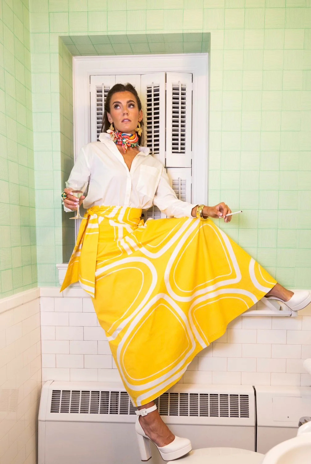 Cosmo Gold Wrap Skirt | House Of MBR
