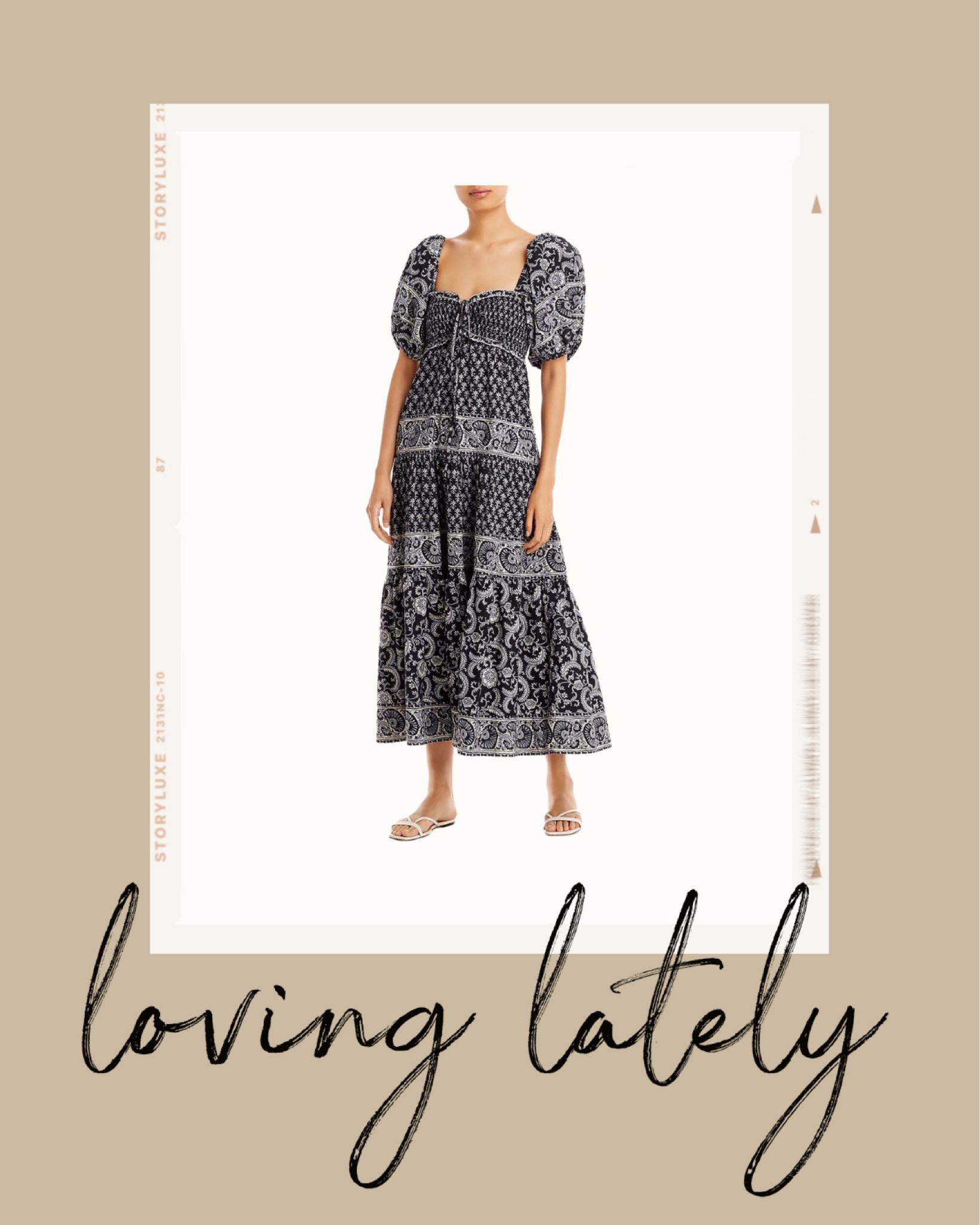 Kat Jamieson of With Love From Kat shares a midi dress. Neutral style, puff sleeve dress, fall style, fall dress. 

#LTKstyletip #LTKSeasonal