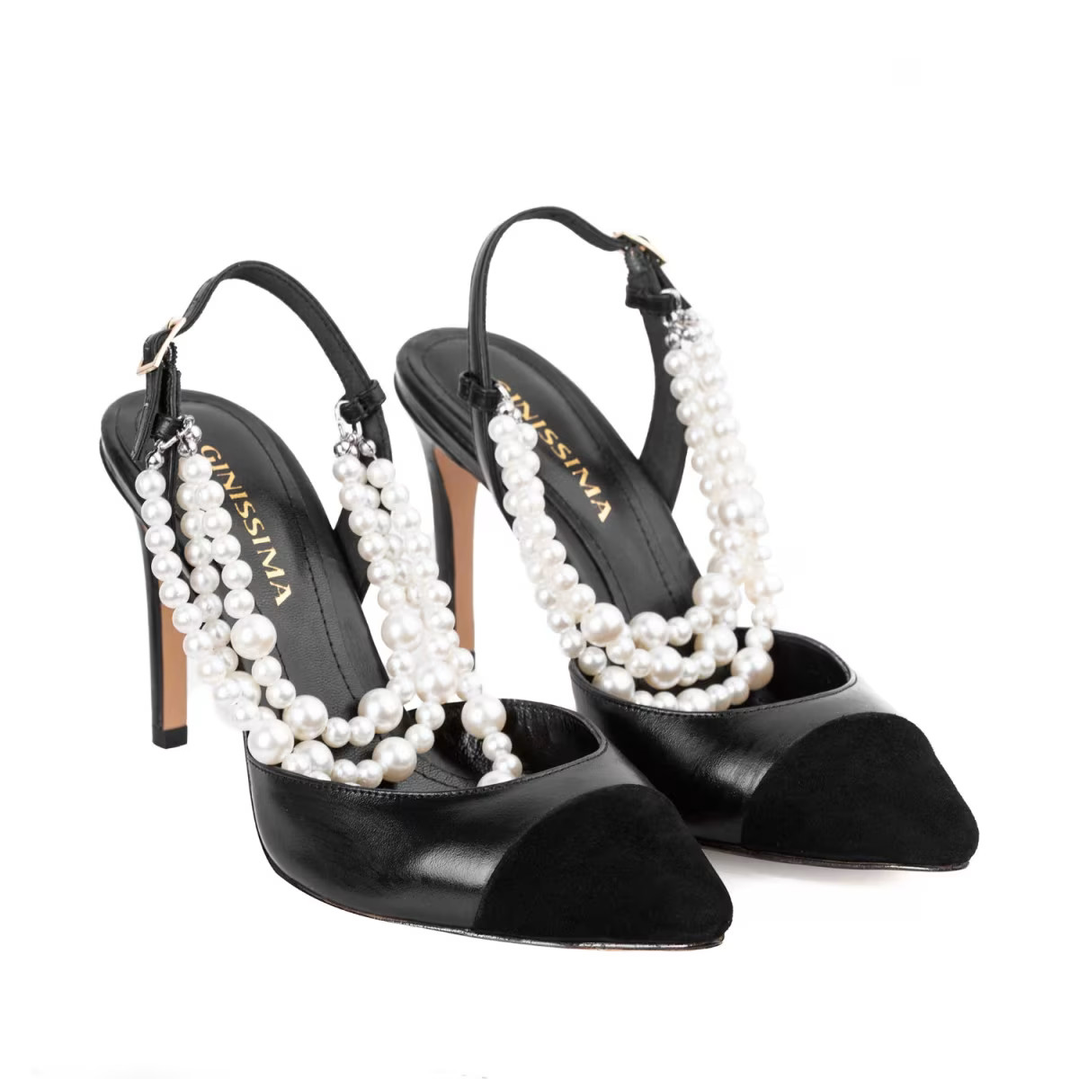 Alice Black Pearl Natural Leather Shoes | Wolf & Badger (US)