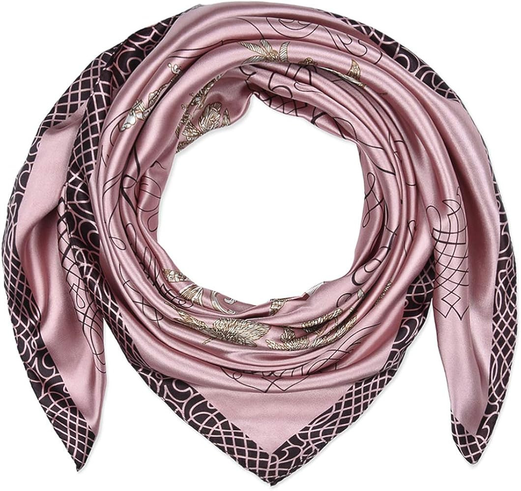 Corciova Square Stain Silk Like Hair Wrapping Scarves Night Sleeping Head Scarf | Amazon (US)