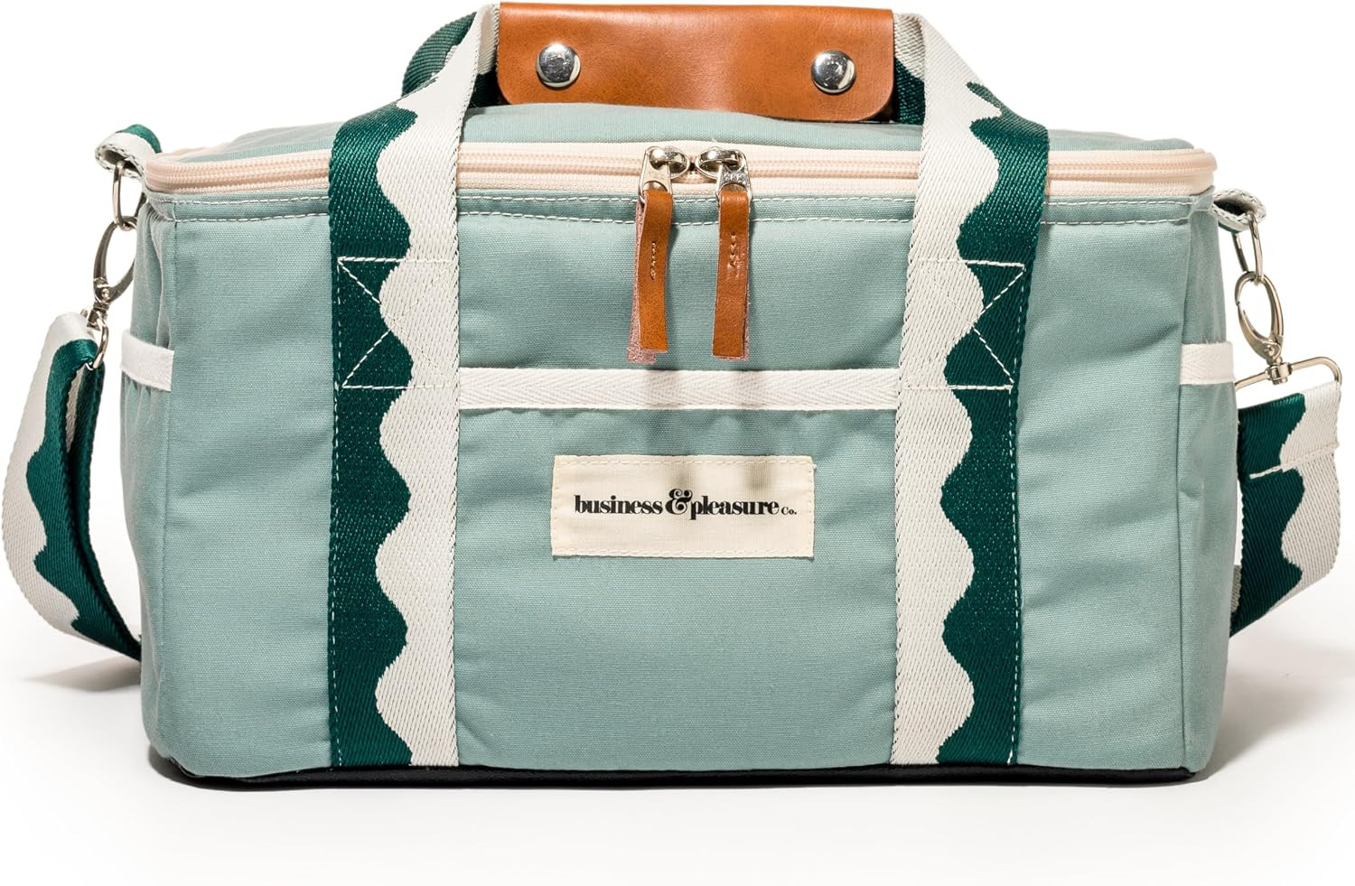 Business & Pleasure Co. Premium Cooler Bag - 14L Vintage Lunch Bag for Beach Days & Picnics - Insulated Leakproof Lining - Rivie Green | Amazon (US)