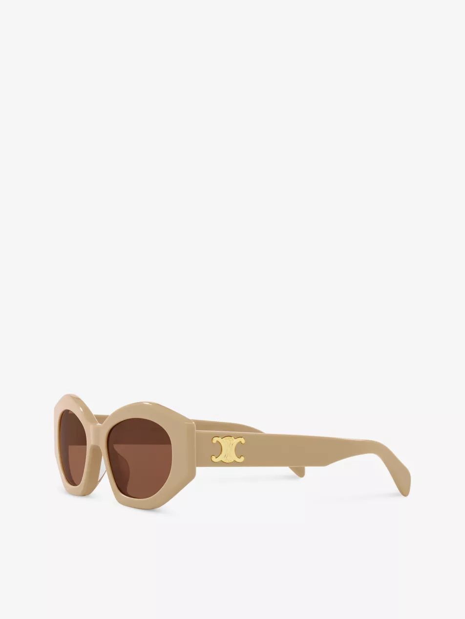 CL40238U oval-frame acetate sunglasses | Selfridges