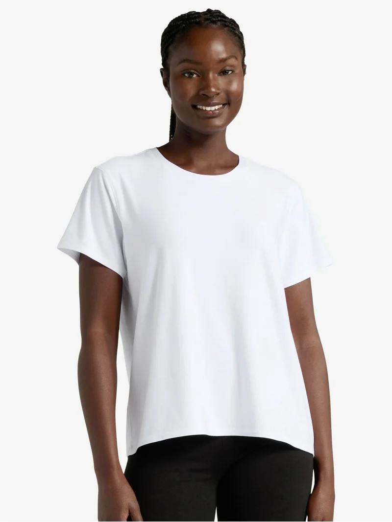 Athletic Works Women's and Women's Plus ButterCore Tee with Short Sleeves, Sizes XS-4X | Walmart (US)