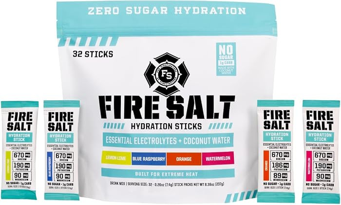 Fire Science Fire Salt Hydration Sticks, Electrolytes & Coconut Water, Hydration Drink Mix with M... | Amazon (US)