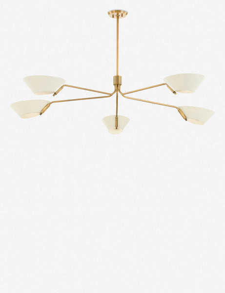 Riaz Chandelier, Black and Brass 5 Light | Lulu and Georgia 