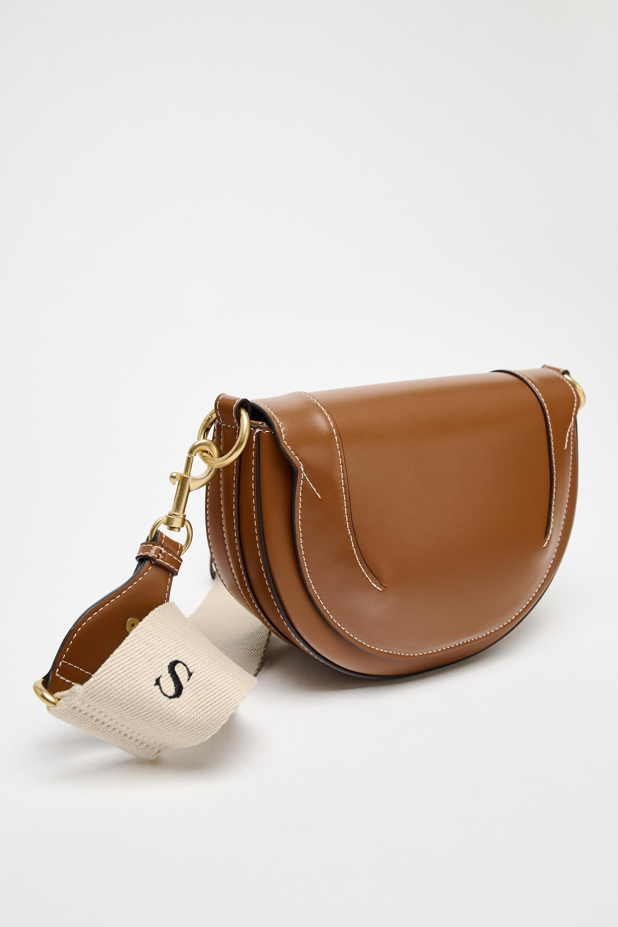 CANVAS STITCH DETAIL CROSSBODY BAG | Zara UK