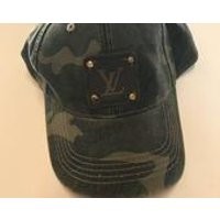 Upcycle LV Louis Vuitton Hat in camo with velcro back petite patch | Etsy (US)