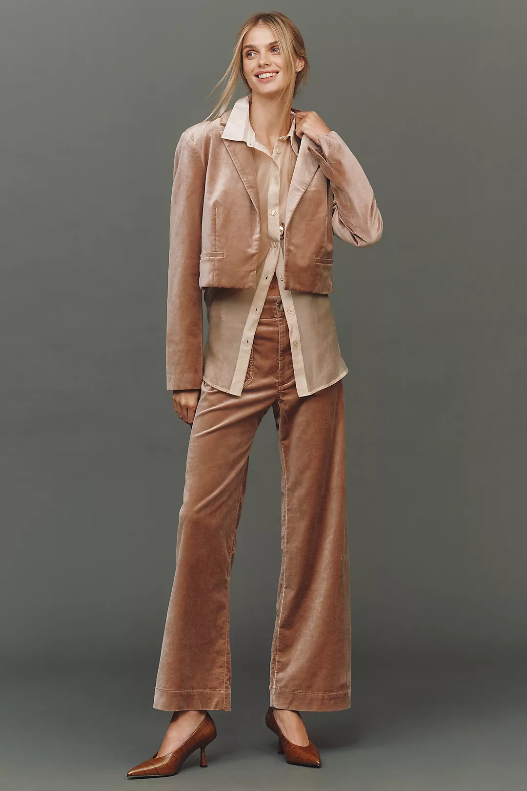 Maeve Cropped Tuxedo Blazer | Anthropologie (US)