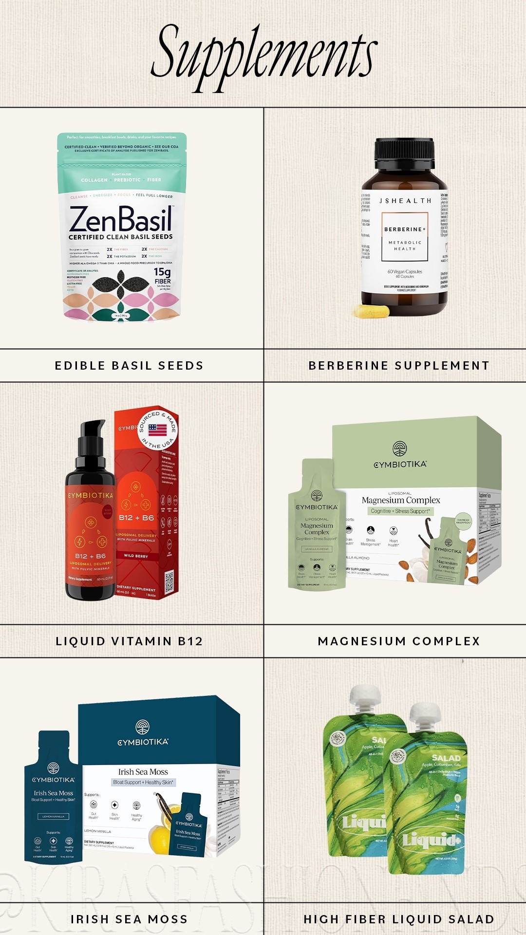 Lately I’ve been more intentional about the supplements I add into my daily routine ✨
These are some of my current wellness favorites for energy, digestion, focus, hydration & overall feeling my best. From magnesium complex and B12 to sea moss and fiber support.I love finding simple products that help support a healthier lifestyle every day.

Wellness products que me están encantando lately 🍃
Little things that help me feel good, balanced & energized every day.

Follow me on Instagram and YouTube @kirasfashionfinds

#LTKselfcare #LTKvlog #LTKBeauty