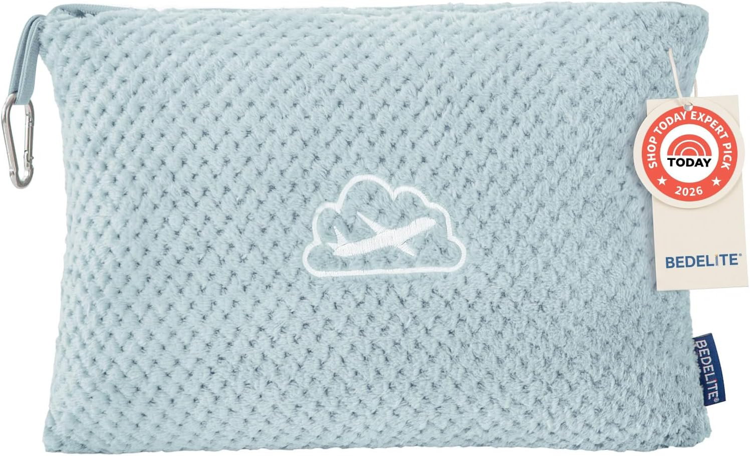BEDELITE Travel Blanket with Bag, Jacquard Fleece Blanket 65"x40", Blue | Amazon (US)