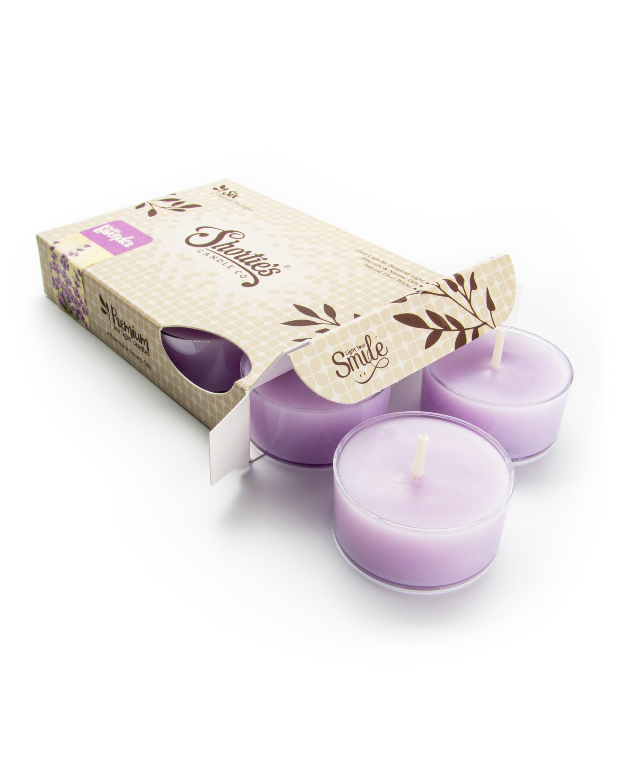 Pure English Lavender Premium Tealight Candles - Highly Scented with Essential & Natural Oils - 6... | Amazon (US)