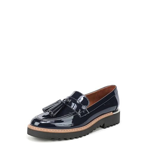 Franco Sarto Womens Carolynn Lug Sole Loafer with Tassel Detail, Inky Navy, 5.5 M | Amazon (US)