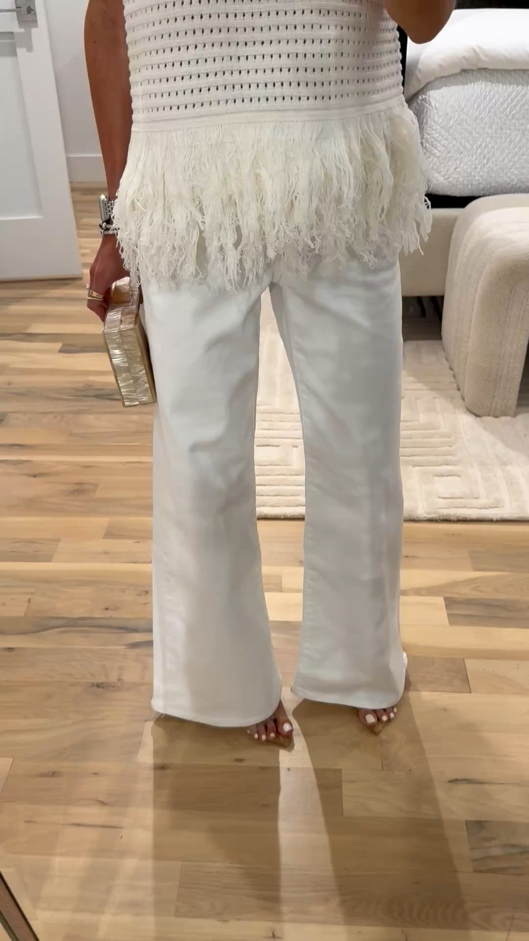Petite friendly white wide leg jeans on sale for $52 wearing size 24 short 

#LTKPetite #LTKSaleAlert