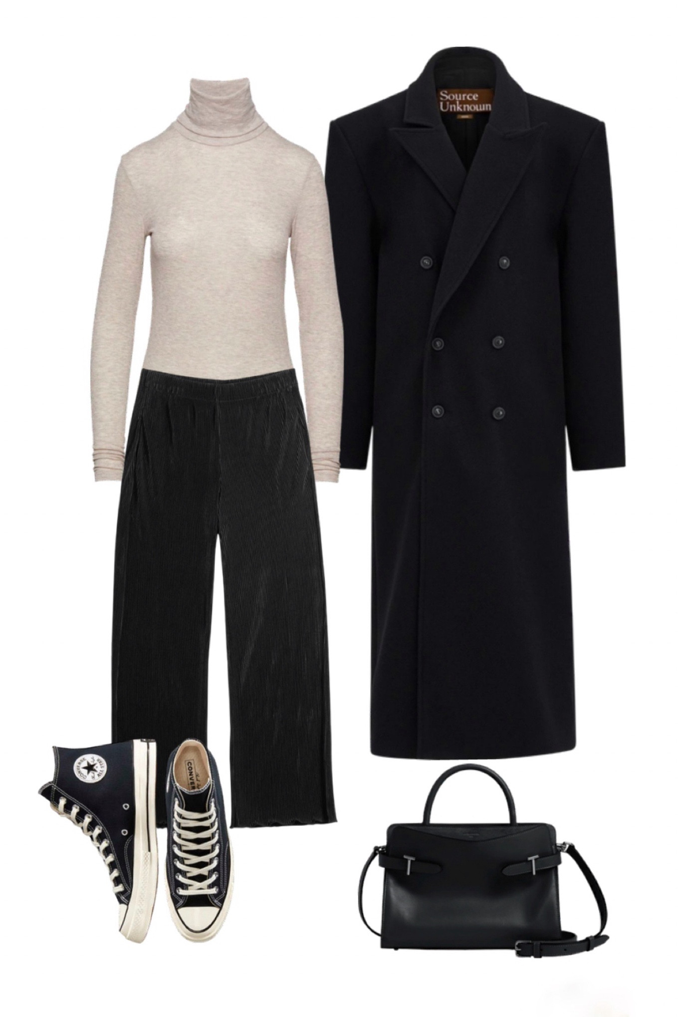 OOTD 1/5/25
I sized down 1/2 in the sneakers. Everything else is tts. 30% off today only at Darling with code: MICHELLET - halo turtleneck & pace pant. Coat is Wallis from Source Unknown  

#LTKStyleTip #LTKItBag #LTKShoeCrush