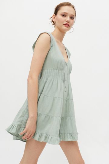 UO Raelynn Tie-Back Romper | Urban Outfitters (US and RoW)