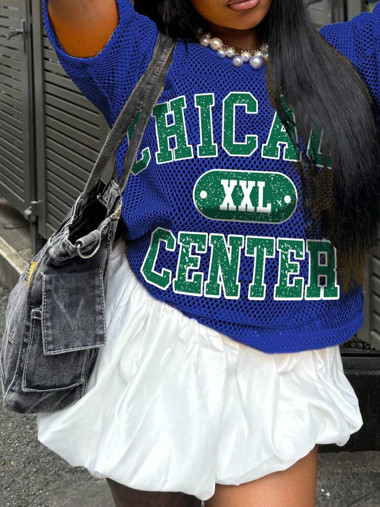 INAWLY Women's Summer Letter Print Round Neck Short Sleeve Casual T-Shirt Graphic Tees Women Tops | SHEIN