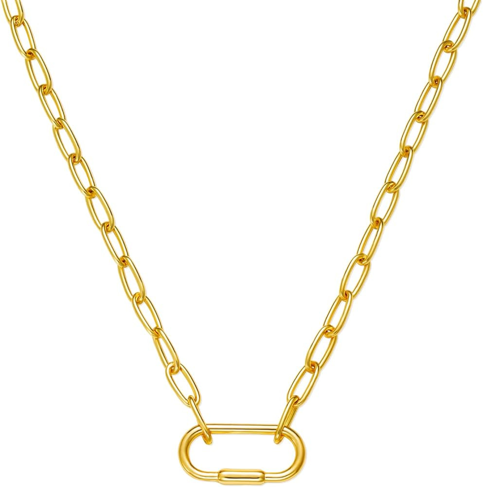 Planch Coin Multilayer Black Necklace:Gold Sliver Long Chain Necklace for Women 14k Gold Plated L... | Amazon (US)