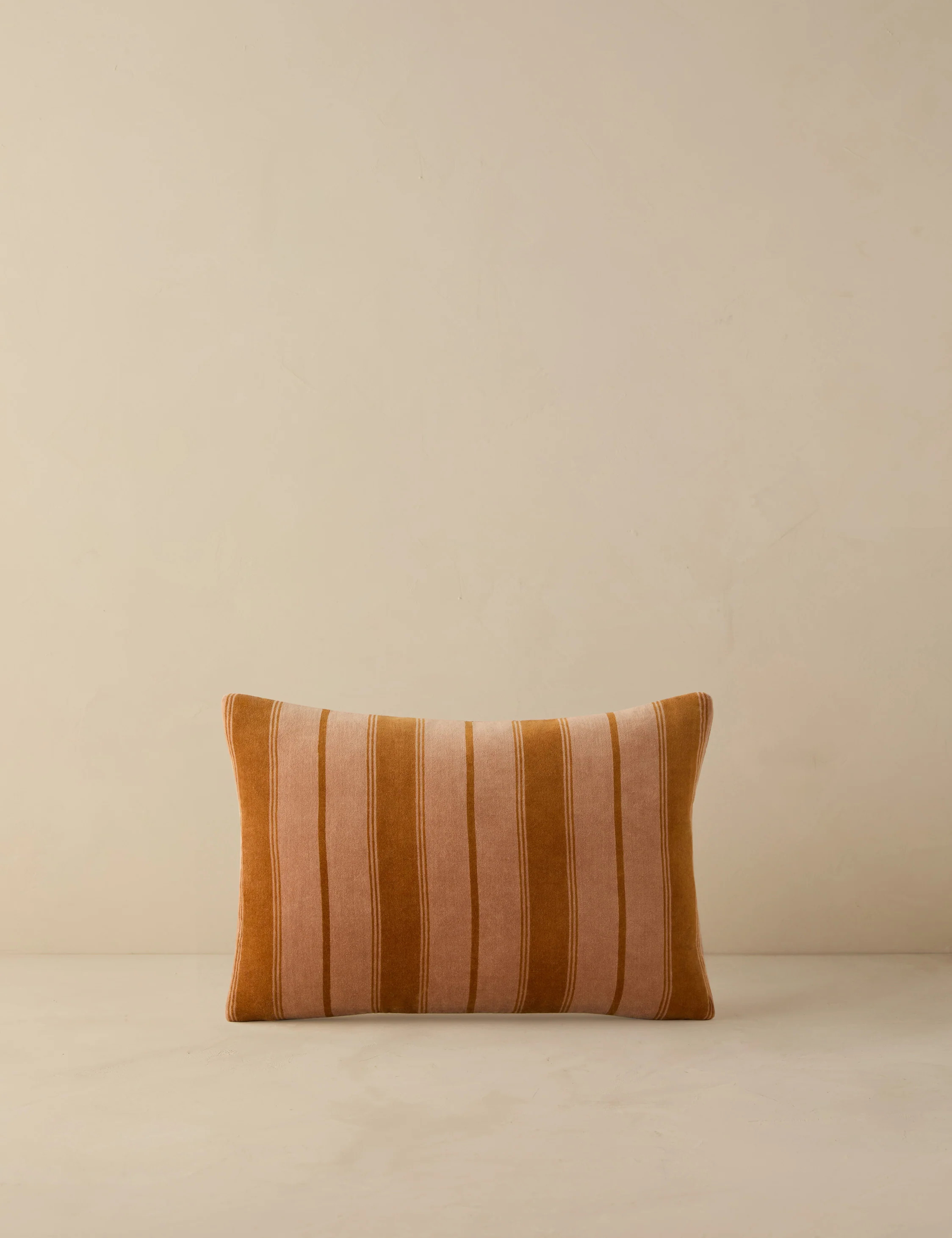 Panetta Velvet Pillow, Marigold and Blush | Lulu and Georgia 