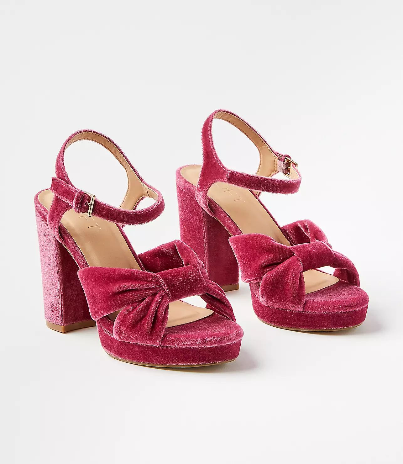 Velvet Twist Platform Sandals | LOFT