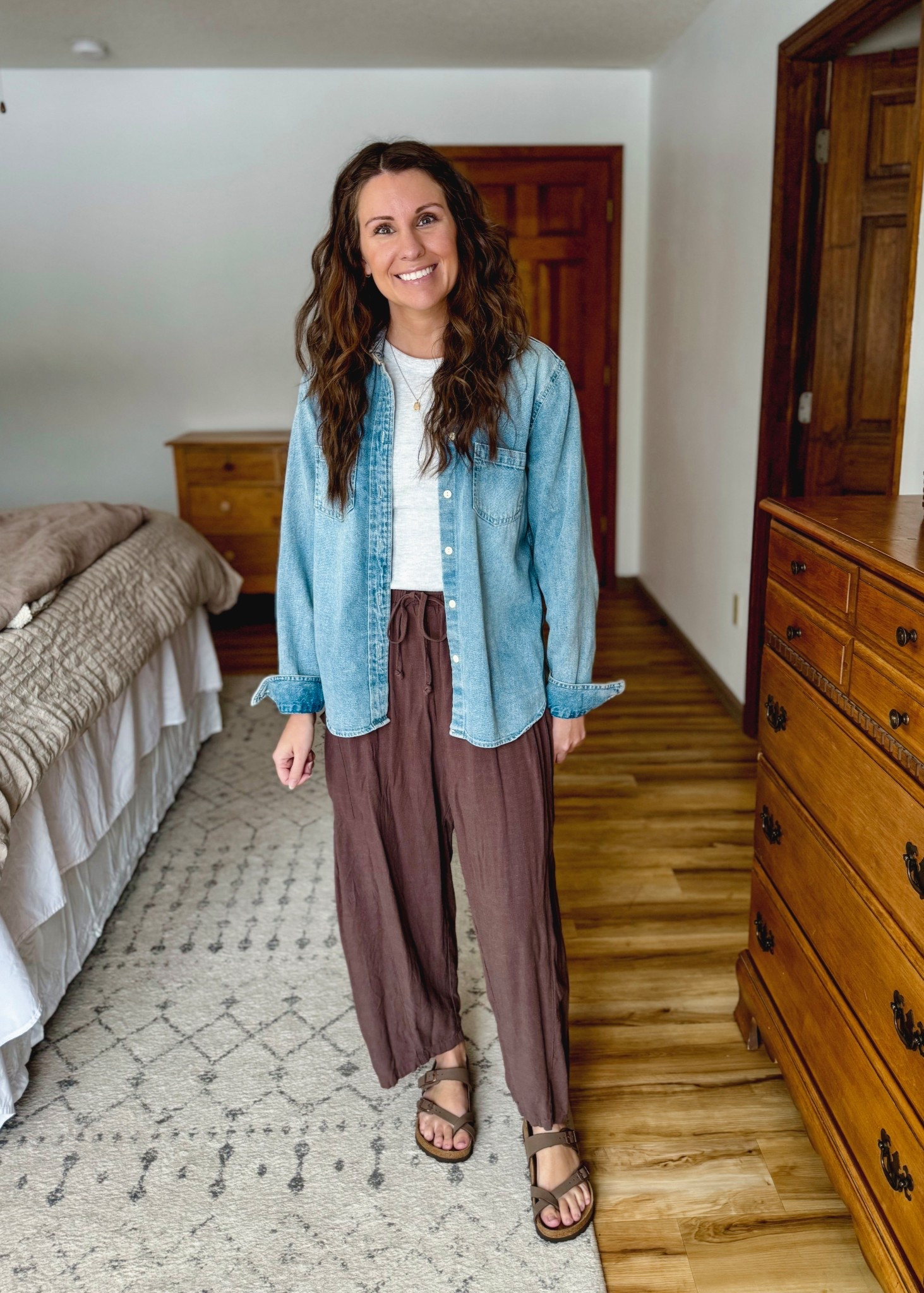 small in my tee, xs in my pants, and my denim shirt is older so I linked similar. My sandals are size 6!

#LTKgrwm #LTKPetite #LTKSeasonal