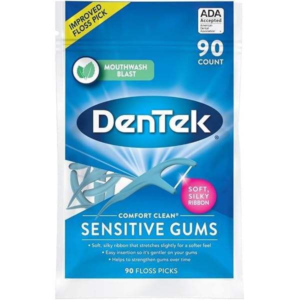 DenTek Cross Flosser Plaque Control Floss Picks, X-Shaped Floss, 75 Count | Amazon (US)