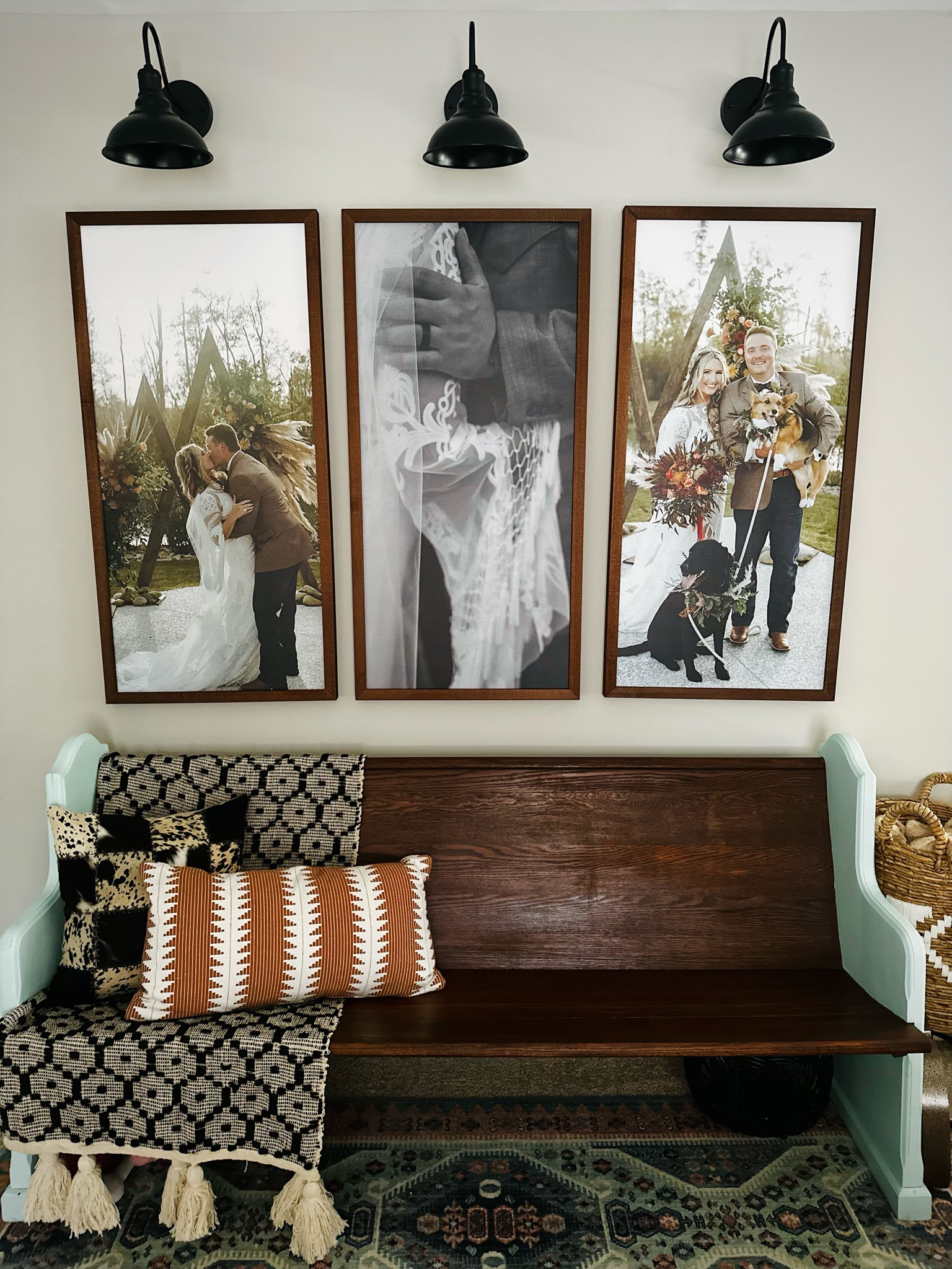 My favorite spot in the house! 🧡
The canvas’ are from smallwoods. This is our second order, and they always turn out absolutely beautiful!
#westernhome #westernhomedecor #smallwoods #vintagechurchpew

#LTKhome #LTKunder50 #LTKFind