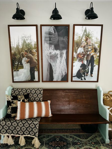 My favorite spot in the house! 🧡
The canvas’ are from smallwoods. This is our second order, and they always turn out absolutely beautiful!
#westernhome #westernhomedecor #smallwoods #vintagechurchpew

#LTKhome #LTKunder50 #LTKFind