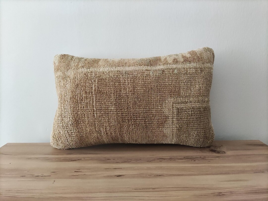 Handwoven Kilim Pillow, Boho Pillow, Lumbar Pillow Cover 12x20, Turkish Kilim Pillow, Throw Pillo... | Etsy (US)