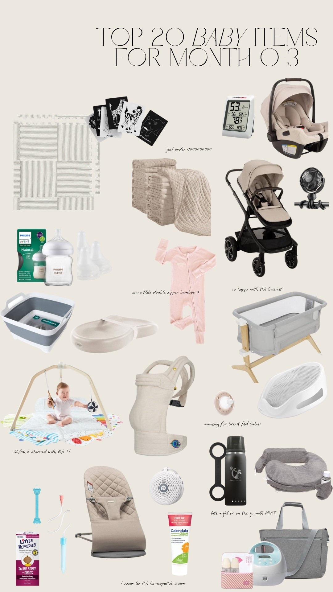my top 20 baby items from months 0-3!!! 

#LTKBaby #LTKBump #LTKHome