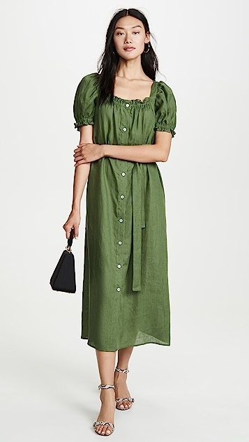 Brigitte Linen Midi Dress | Shopbop