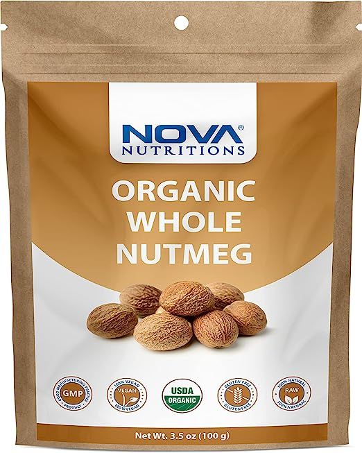 Nova Nutritions Nutmeg Whole - 3.5 OZ (100 gram) - Adds Aroma and Flavor | Amazon (US)