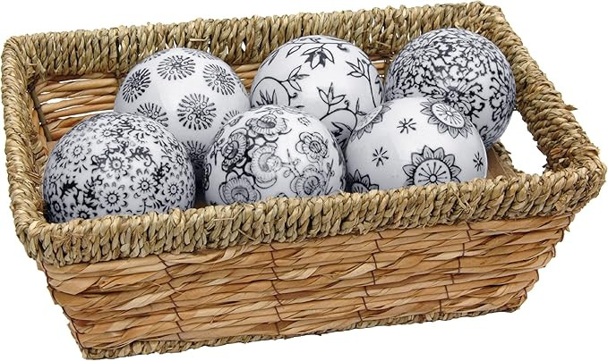 Red Lantern BW-BALL2-BLK Set of Porcelain Balls, Black & White | Amazon (US)