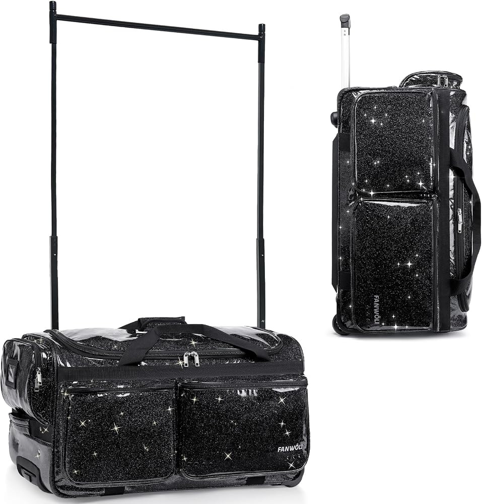 28" Dance Bag with Garment Rack | Glitter Waterproof Fabric | Shine-Bright Collection | Ideal Rol... | Amazon (US)