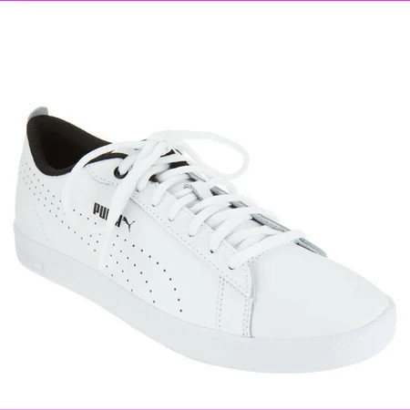Puma Leather Court Sneakers - Smash Perf White US 9 M | Walmart (US)