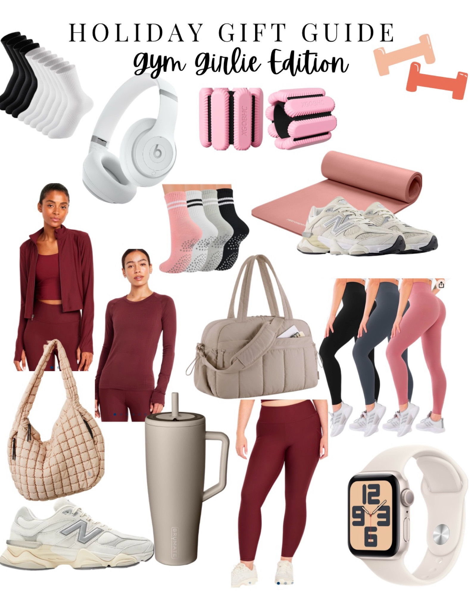 Gift Guide, Gym girlie, gym girl gift guide, gym, fitness, Christmas gift guides, functional gift guide functional gifts, girl gift, girl Gift guide, holiday gift guide, sneakers, workout clothes, workout sets, gym bag, tumbler, brumate, water tumblers, trending gifts, free people, old Navy, Amazon. 

#LTKFitness #LTKActive #LTKGiftGuide