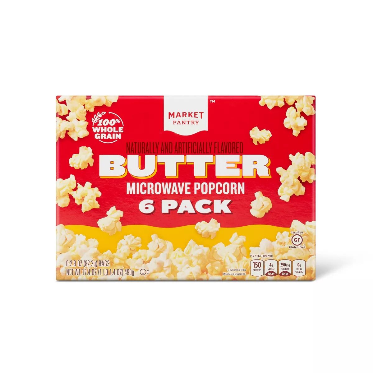 Butter Microwave Popcorn - 6ct - Market Pantry™ | Target