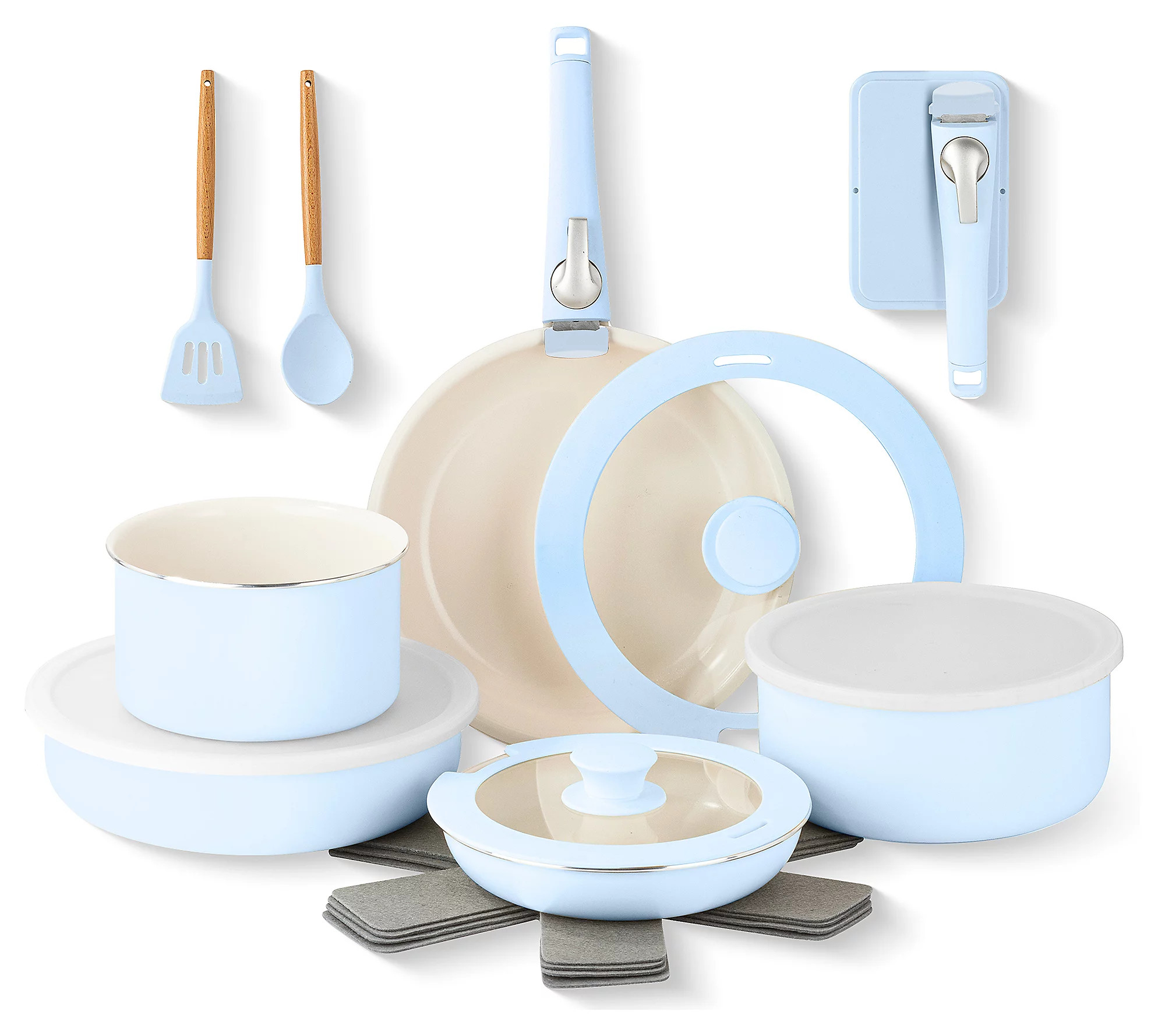 Gotham Steel 18 Piece Nonstick Detachable Handl e Cookware Set | QVC