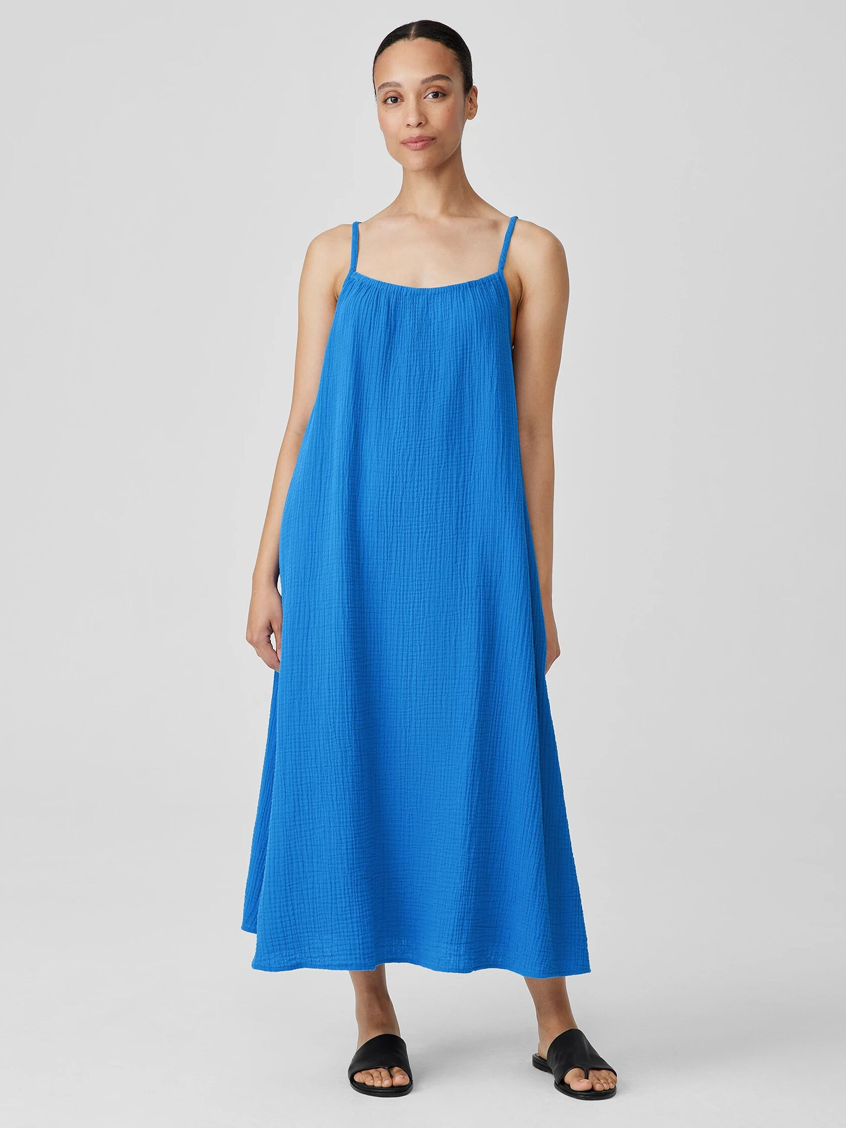 Organic Cotton Lofty Gauze Cami Dress | Eileen Fisher