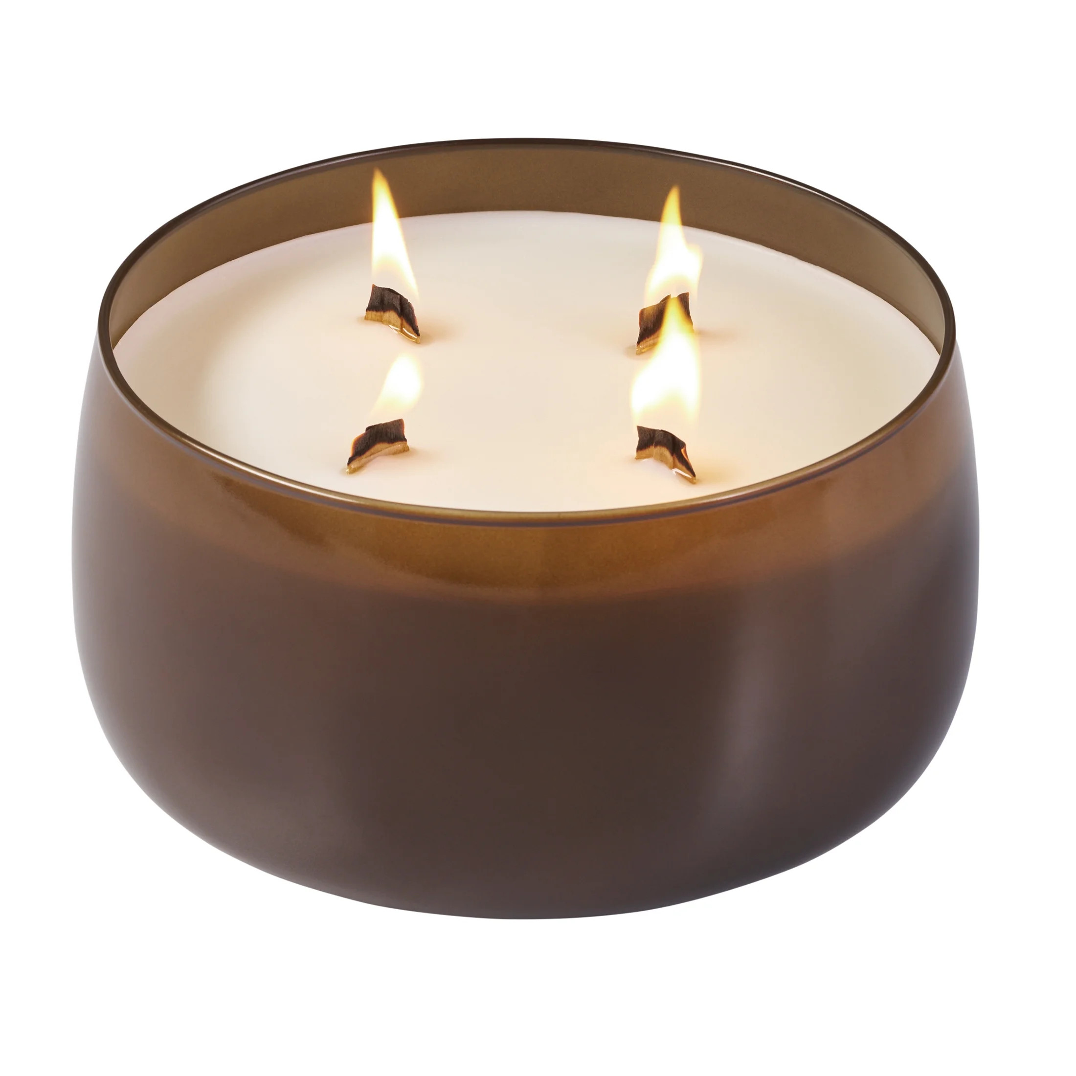 Better Homes & Gardens Intense Cashmere Teak Scented Wooden 4-Wick Glass Jar Candle 60oz. | Walmart (US)