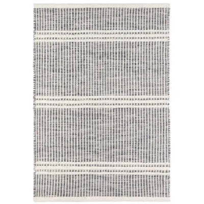 Malta Grey Handwoven Wool Rug | Wayfair North America
