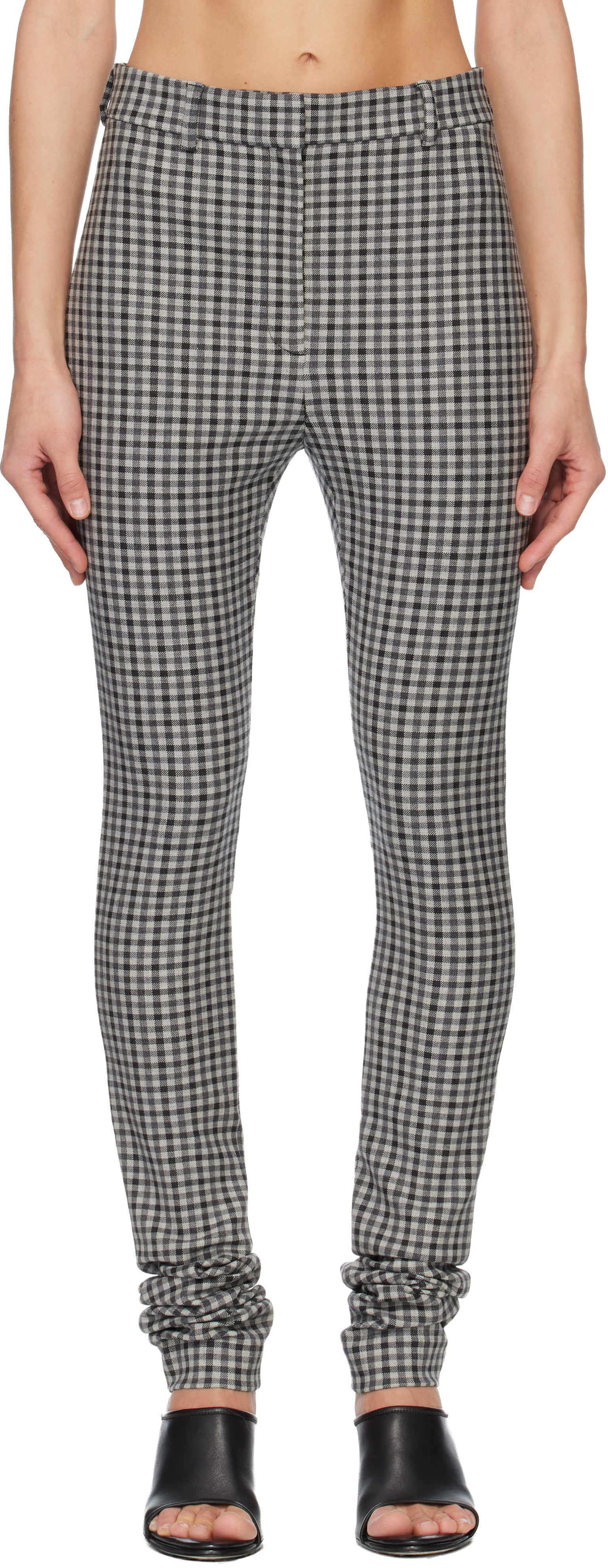 Acne Studios Gray Wool Leggings | SSENSE