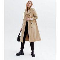 Stone Puff Sleeve Belted Trench Coat New Look | New Look (UK)